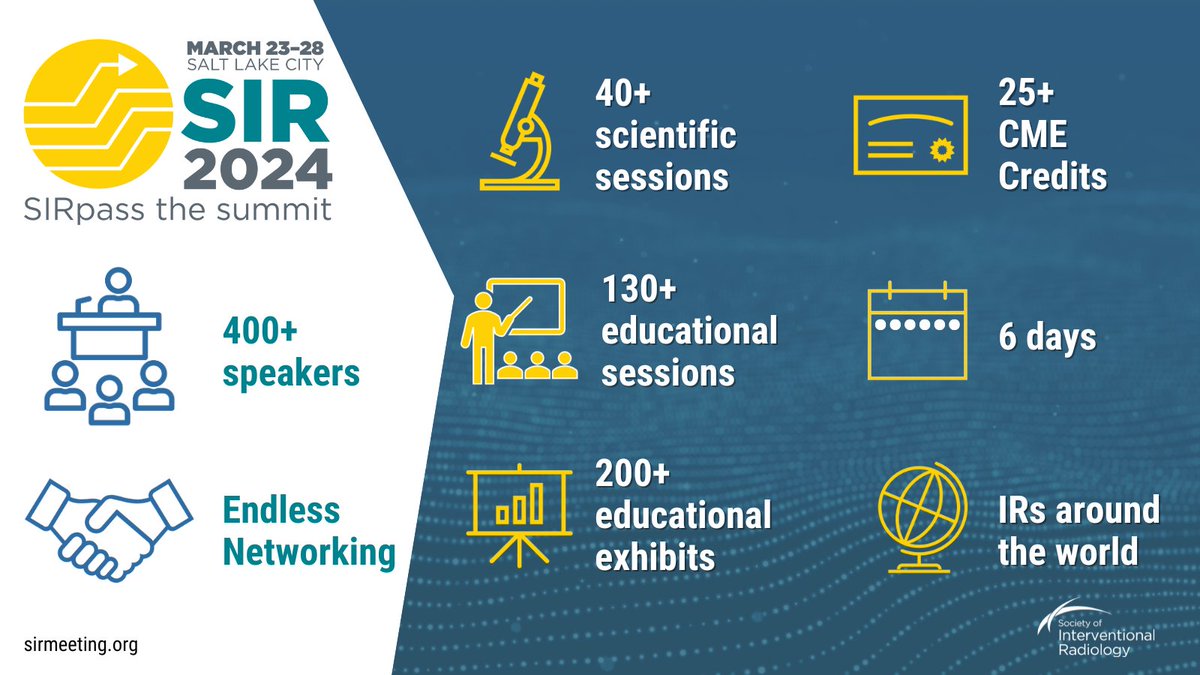 IN_publishing's tweet photo. Don’t miss out on the largest professional gathering of interventional radiologists in North America! Learn about the current and future minimally invasive IR treatments! 
Register now for early-bird pricing: https://t.co/9IX6OmliwE #SIR24SLCSponsored by
@SIRspecialists https://t.co/aNdxyDpk62