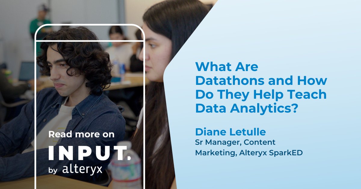 alteryx's tweet image. Datathons have become an important extension of the online and classroom teaching of data analytics for SparkED. Read on to learn what a datathon is and what some participants have taken away from the experience. Learn more: ow.ly/Ea6550Qqaij #AlteryxSparkED