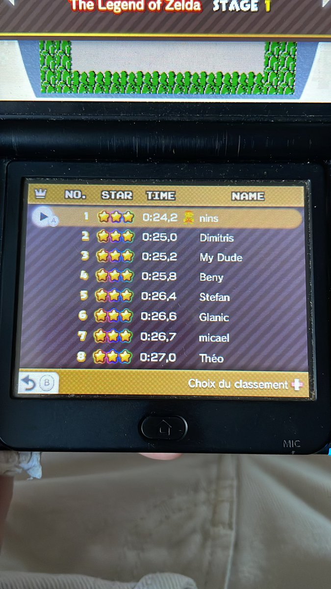 arobaselauiss's tweet photo. Mon plus gros palmarès à ce jour c'est d'être 1er mondial sur le premier niveau du mode Zelda 1 dans ultimate NES remix sur 3DS alors que j'avais genre 10ans https://t.co/FG8DY3l4kS