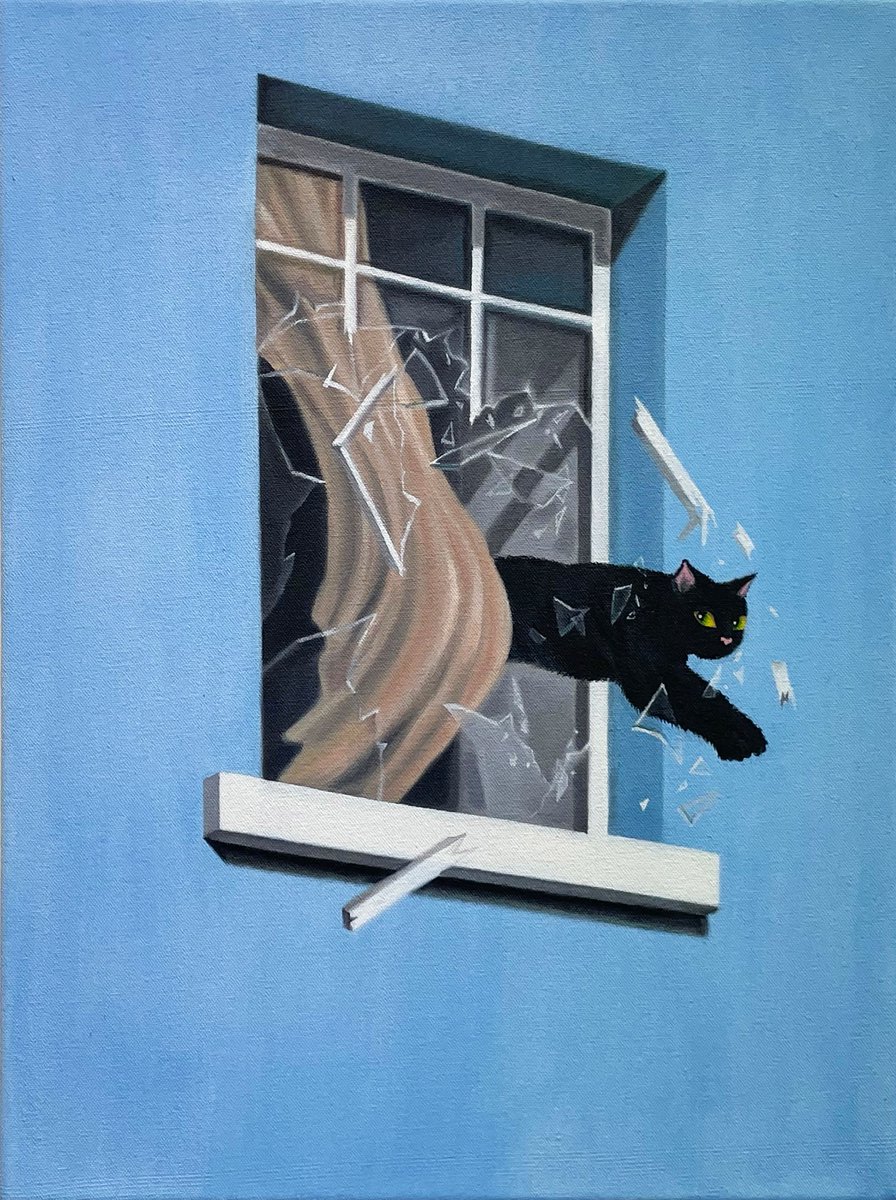 marysia_cc's tweet photo. Minyoung Kim, Korean, b. 1989
The Great Escape, 2023
#CaturdayEve https://t.co/yeVV9t2p18