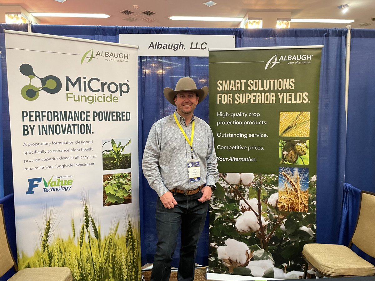 AlbaughLLC's tweet photo. Jess is at the Texas Agricultural Aviation Association conference today. Stop by and learn more about the Albaugh portfolio, including the #CoAXium® Wheat Production System powered by #Aggressor®AX herbicide and #MiCrop® fungicide powered by F-Value® Technology. #YourAlternative https://t.co/F2kijy2T0Y
