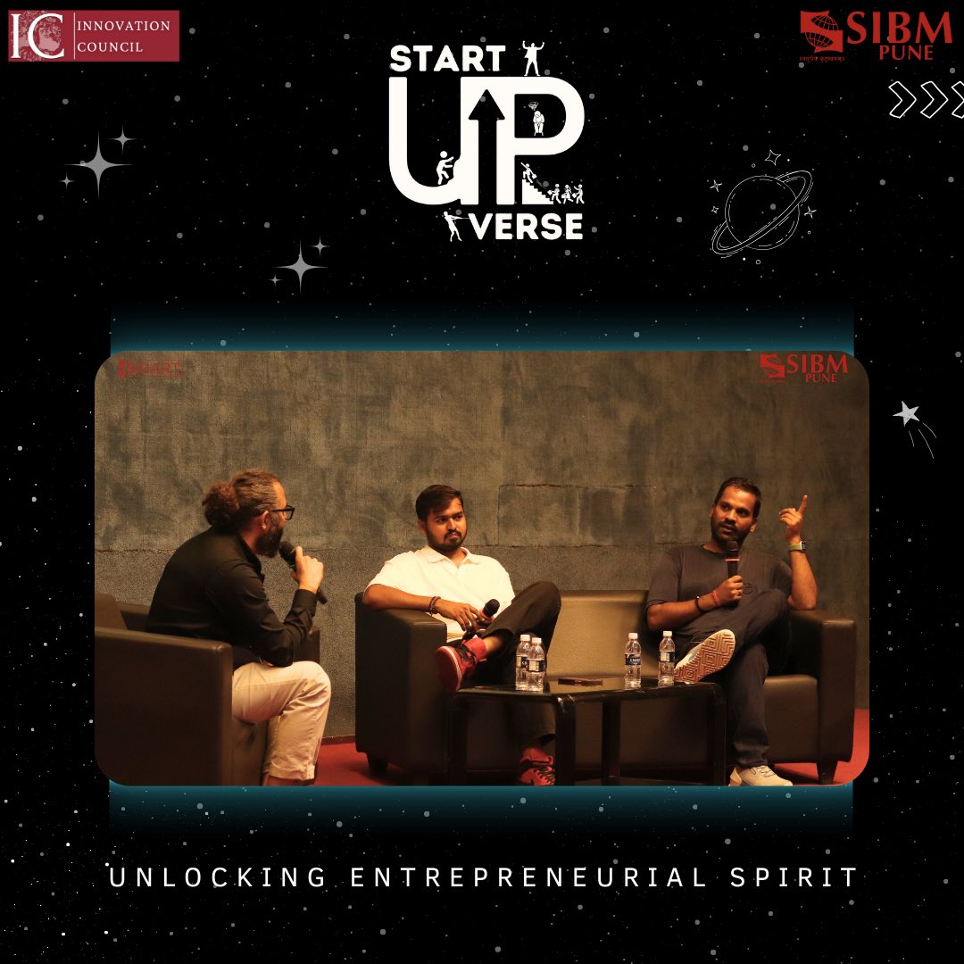 IC_SIBMPune's tweet photo. Graced by leading entrepreneurs Arjun Deshpande, Shivam Shahi, and Poojit Jain, StartupVerse, held on 28th July 2023, became a grand success in its inaugural year. Presenting the highlights from this memorable event!
#InnovationCouncil #SIBMPune #Ecell #Startupverse #innovation https://t.co/wcIJYhEtTE