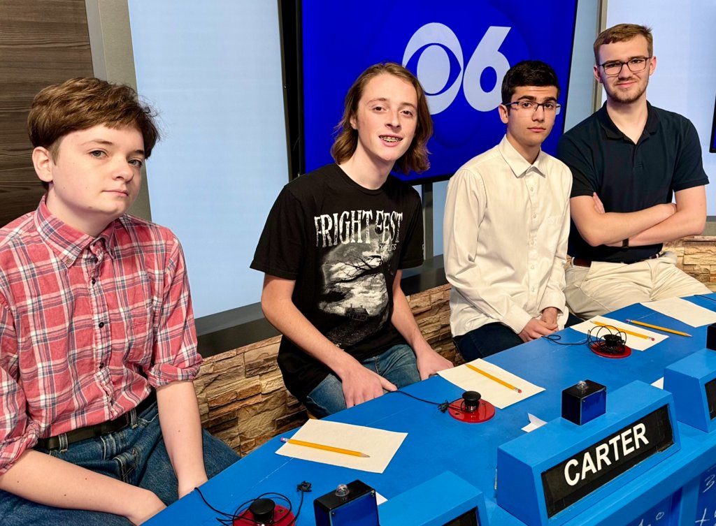 Watch your GAHS Battle of the Brains team take on Huguenot High this Saturday, Jan. 13th. at 10 AM on WTVR Channel 6 Richmond. Join Luke, Carter B., Yousif, and Carter T. as they match wits Quiz Bowl style with the Falcons!
