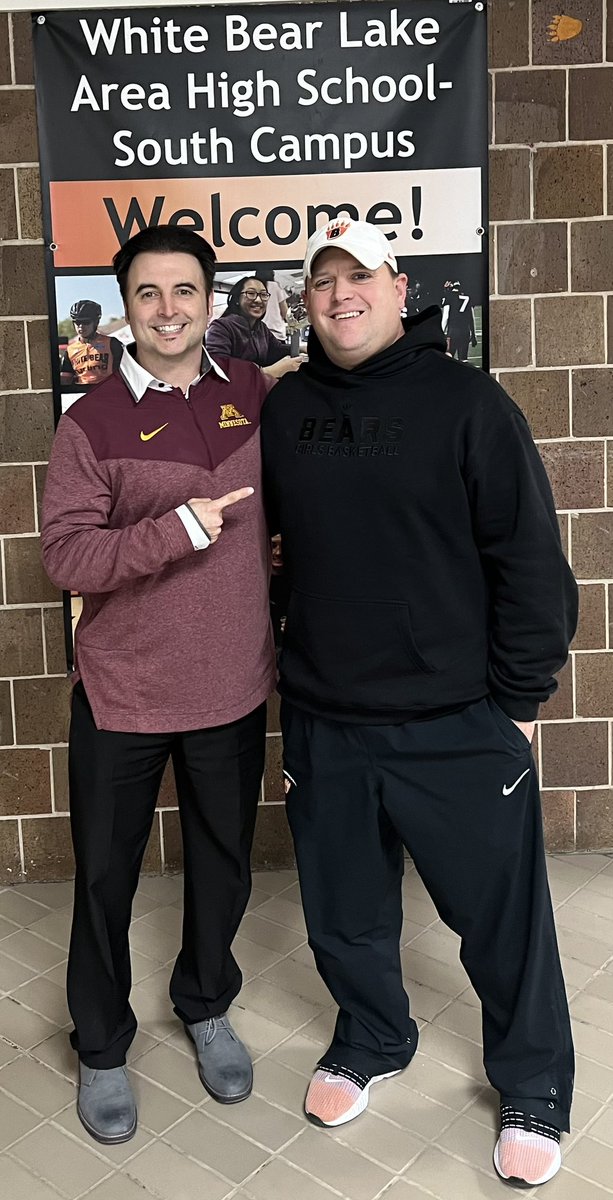 Amazing time chatting with Coach Bartlett (@bear_football) of White Bear Lake! An Elite coach setting the example for his players each day 💯 Also knows a thing or two about 🏈 - It was a pleasure stopping by on the #MNblitz ‼️#RTB #SkiUMah 〽️〽️