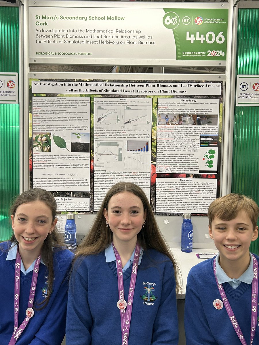 Congratulations girls, winners of 2nd prize in your category. What an achievement for first year students in @stmarysmallow . Proud of the achievements of all our girls in the #BTYSTE2024 Thanks also to Mr Coote, Paula, and Martin for all your support and guidance.