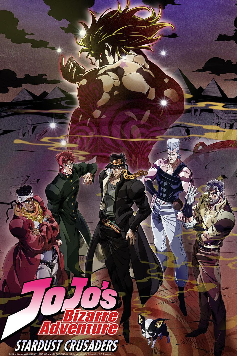 Metalalpe's tweet photo. @CondorPana Jojo's Bizarre Adventure, el anime que cubre los arcos argumentales de Stardust Crusaders y Diamond is Unbreakable. El que encuentre un episodio malo ahí, está muerto por dentro o le falta coger más. https://t.co/Yr8m2UVVrl