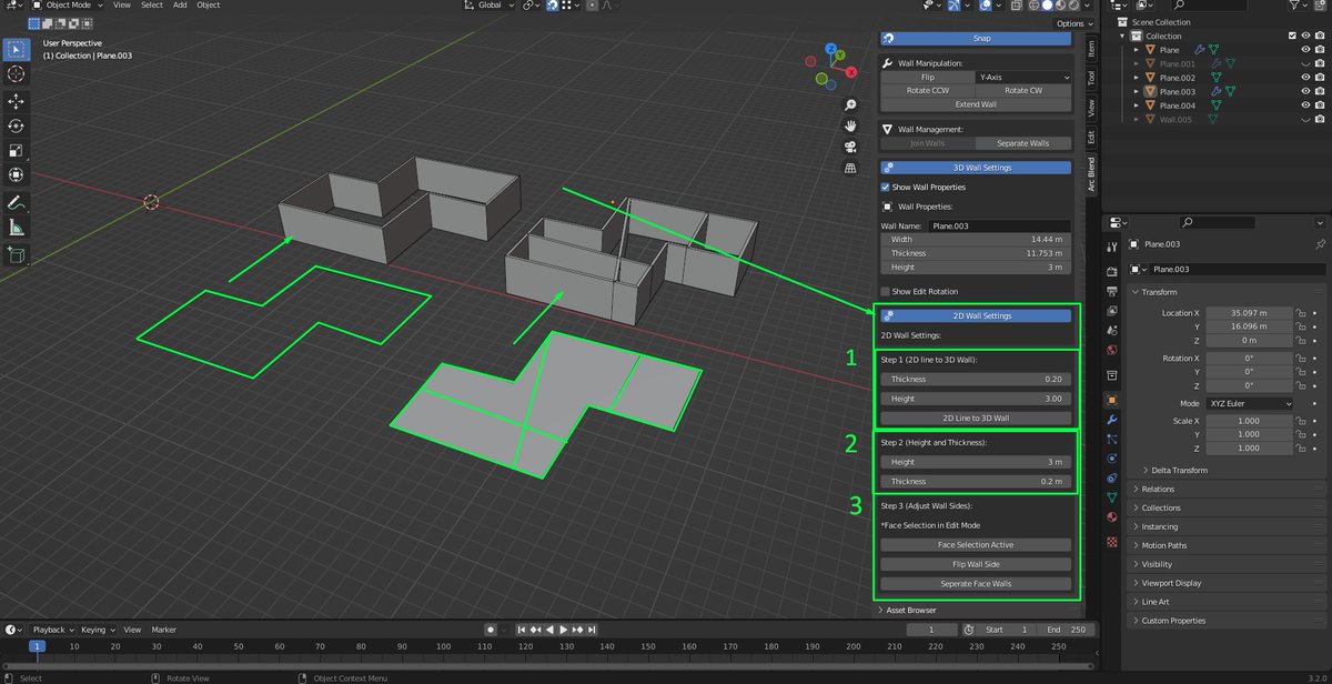 muffin_stun's tweet photo. Arc Blend Addon new features Added!
Added - Material Management!
Added - AB Wall!
Now it's Online you can try!
https://t.co/HF0MdBpenl
#blender #b3d #arcblend https://t.co/VUFmI6xCpw