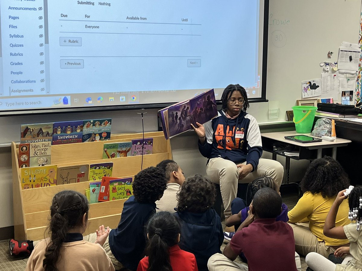 Kerose12's tweet photo. Thank you, Mr. Simmons, Ms. Land, and Mrs. Dennis for connecting our @GuionGators K-2 classes with 8th graders from @GuionCreekMS! They did a great job with their read aloud and engaging our scholars in conversation! https://t.co/agkGrfP8wx
