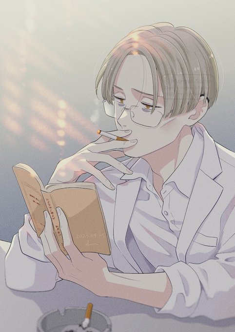 「眼鏡 読書」のTwitter画像/イラスト(新着)