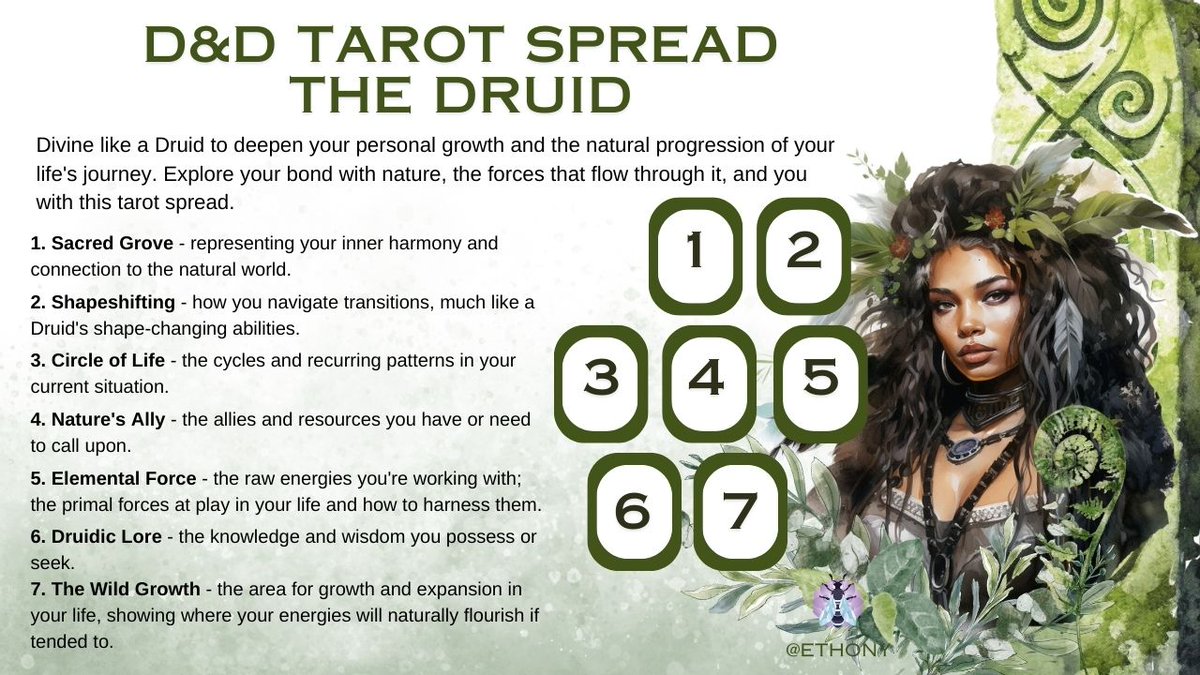 Dungeons and Dragons Tarot Spread – The Druid dlvr.it/T1Jmg3