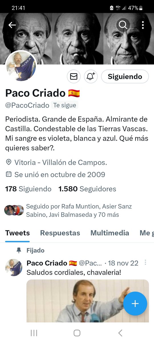 @PacoCriado ya esta volando hacia el universo de las personas inolvidables, gracias por todo PACO.