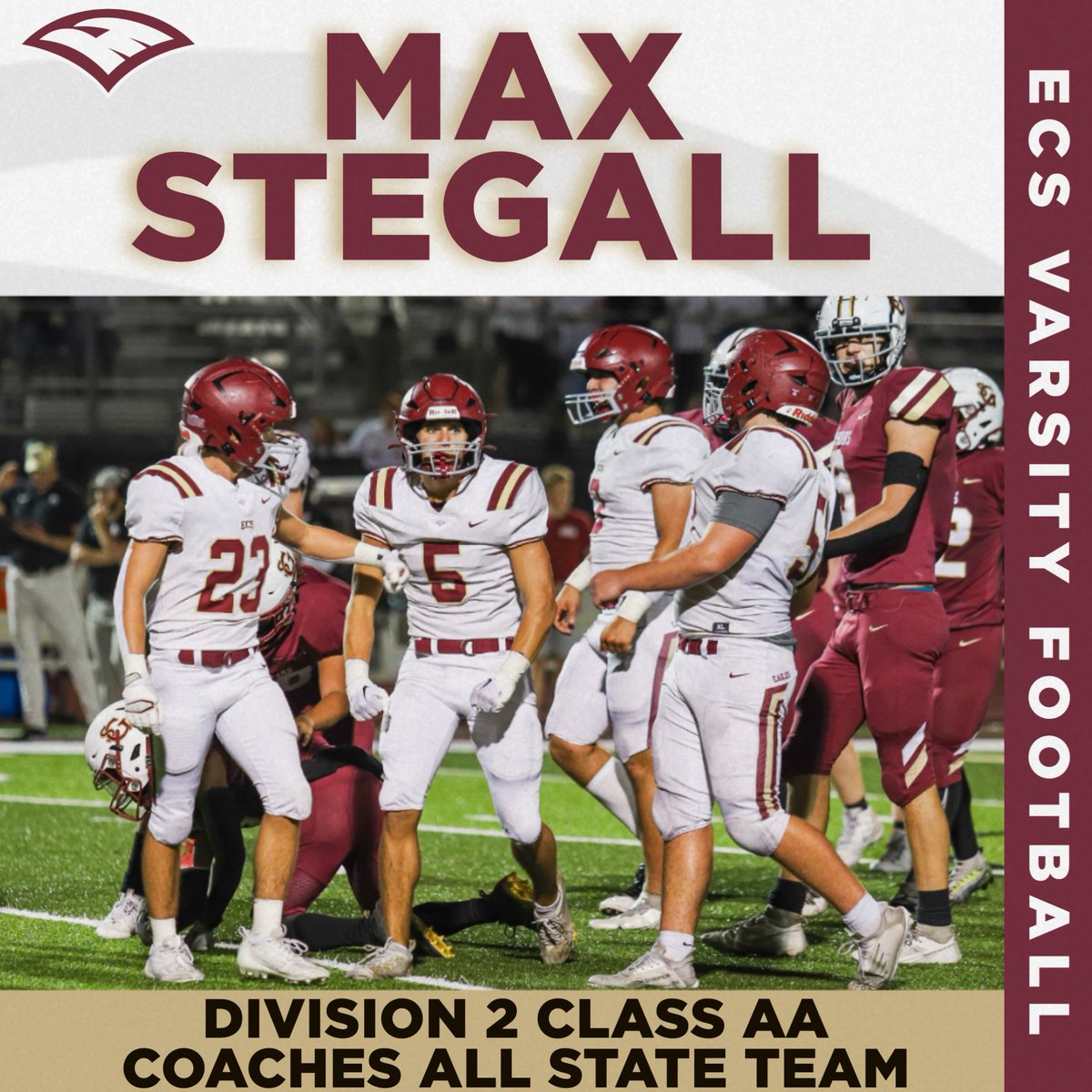 Congratulations to Max Stegall for being selected to the Division 2 Class AA Coaches All State team! #GoEagles