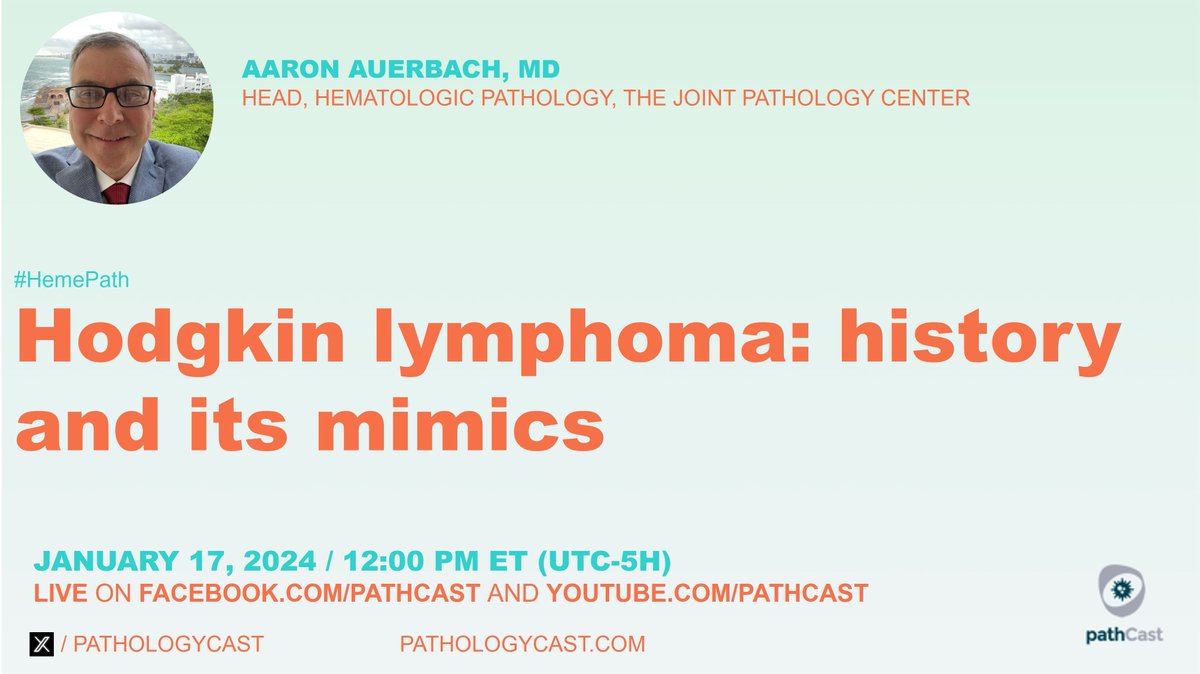 Feel free to join this podcast next week.  Pathcast is a great resource and this year we are organizing a ton of heme path content.  Stay tuned.