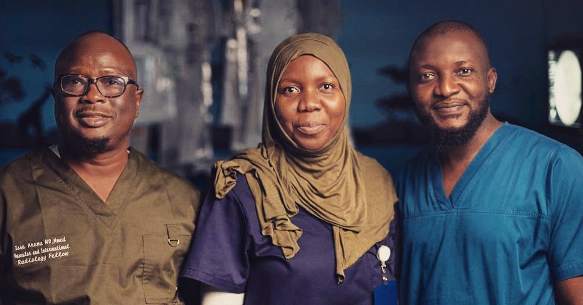 Many thanks to <a href="/SIRspecialists/">Society of Interventional Radiology</a> for awarding our three senior @road2IR fellows Drs. Aremu, Hasna, and Adeniyi 🇳🇬 🇹🇿 🇳🇬 from MNH in Tanzania with the SIR international scholarship, supporting their travel to this years #SIR24SLC annual meeting in Salt Lake City 
❄️ 🇺🇸 ❄️