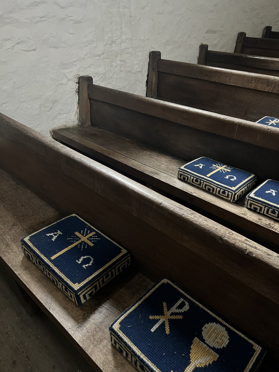Had a quiet and peaceful visit to St Mary’s Church in Stainburn, North Yorkshire on Thursday.

The chancel arch, some of the windows and the font are all Norman; the roof is late medieval and the oak pews are from about 1600.