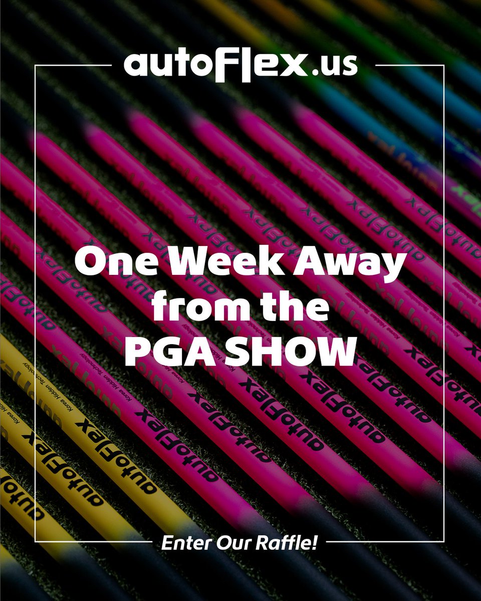 autoflexus's tweet photo. Are you attending the #PGAShow? We’re only one week away!
Don’t forget to enter our raffle (open to everyone) to win a FREE custom #autoFlex with grip and tip (valued at $790)!
Visit our booth #2600 at the event for more information 🏌️
https://t.co/P86XFncpdc https://t.co/hZ3tqSB32x