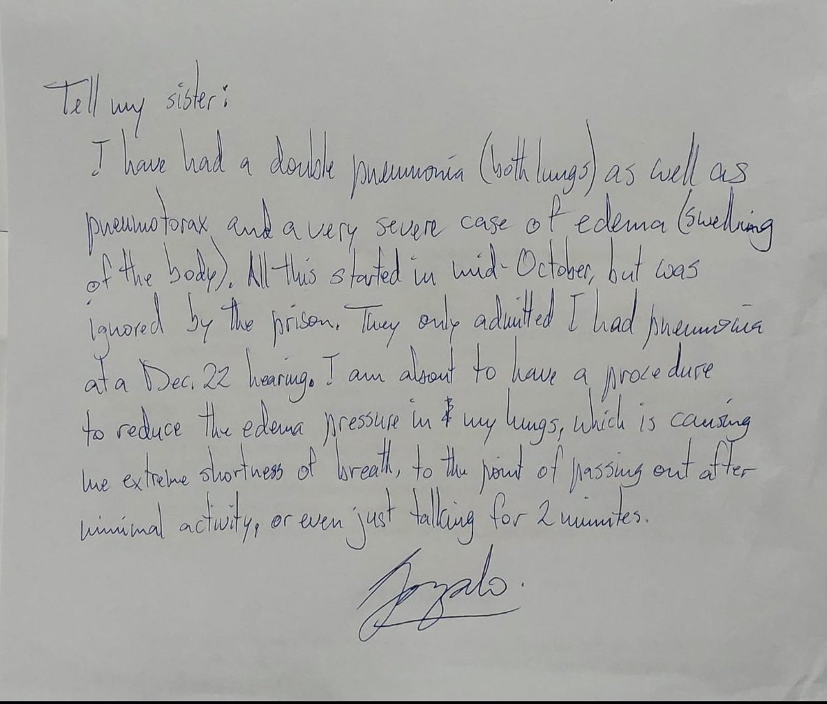 @POTUS $500 millions is really going to make a difference when you send billions to Ukraine to kill our American Citizens. Here is Gonzalo Lira's last letter .You are directly responsible for his death .