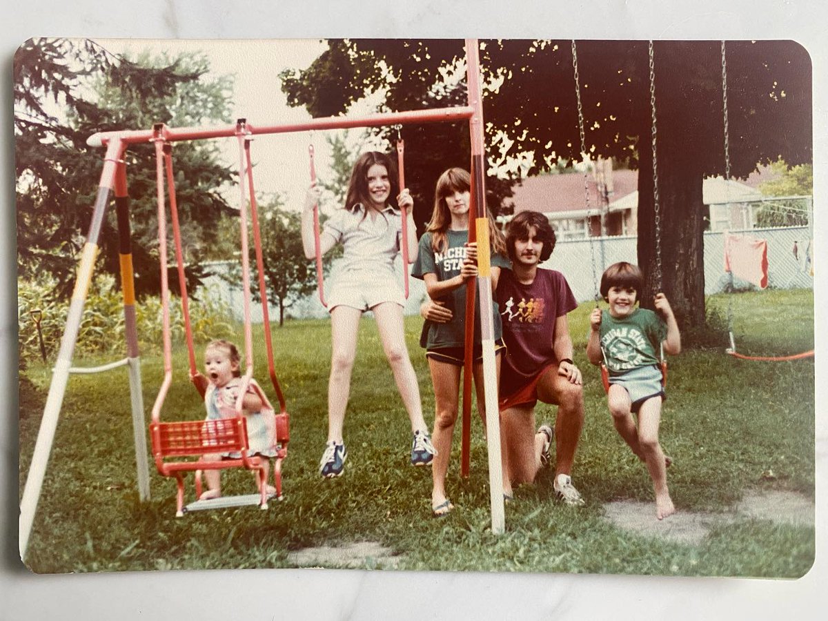 Summer days in Michigan. I apparently had long-ish legs for a hot minute. #1970s #Michigan #MichiganLiving #MontcalmCounty #childhoodunplugged