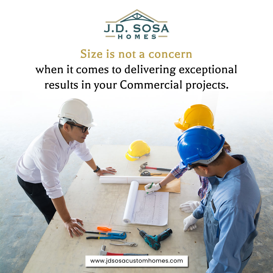 JDSosaHomes's tweet photo. Size is not a concern when it comes to delivering exceptional results in your #Commercial projects. Whether it's a compact renovation or a grand undertaking, our #DesignBuild process guarantees efficiency, innovation, and meticulous attention to detail. https://t.co/sznepvyYxQ https://t.co/i5PYbcrNMT