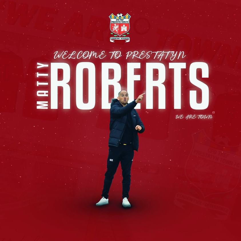 Welcome to Town, Matty Roberts!

After it was mutually agreed that Karl Clair would step down from his role as player-manager, the former <a href="/StAsaphFC/">St Asaph City FC</a> boss takes charge at the DTD 🤝🔴⚫️🏴󠁧󠁢󠁷󠁬󠁳󠁿