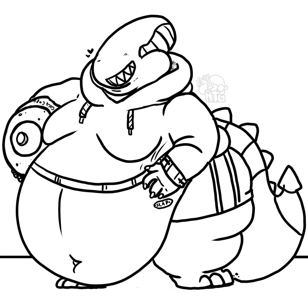 NeonTapirGuts's tweet photo. A commission for @DorkXeno  A big Old Xeno about to enjoy a big ol Coke! https://t.co/ZeqEik3sui