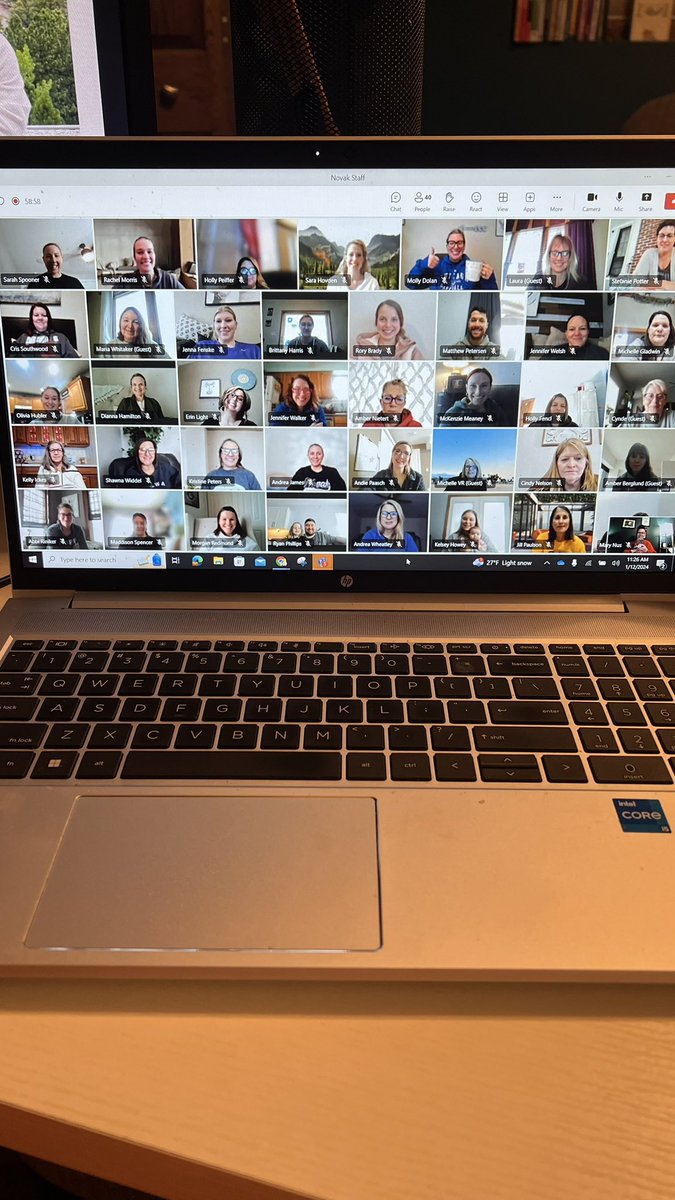 ShannaHelmke's tweet photo. A blizzard can’t get in our way of learning! Nothing like taking a big “pivot” and changing our in-person PD to virtual in less than 24 hours, but we did it! Thanks to these amazing teachers and their flexibility! #virtualpd #wearelinnmar https://t.co/mAmQ97sYxi