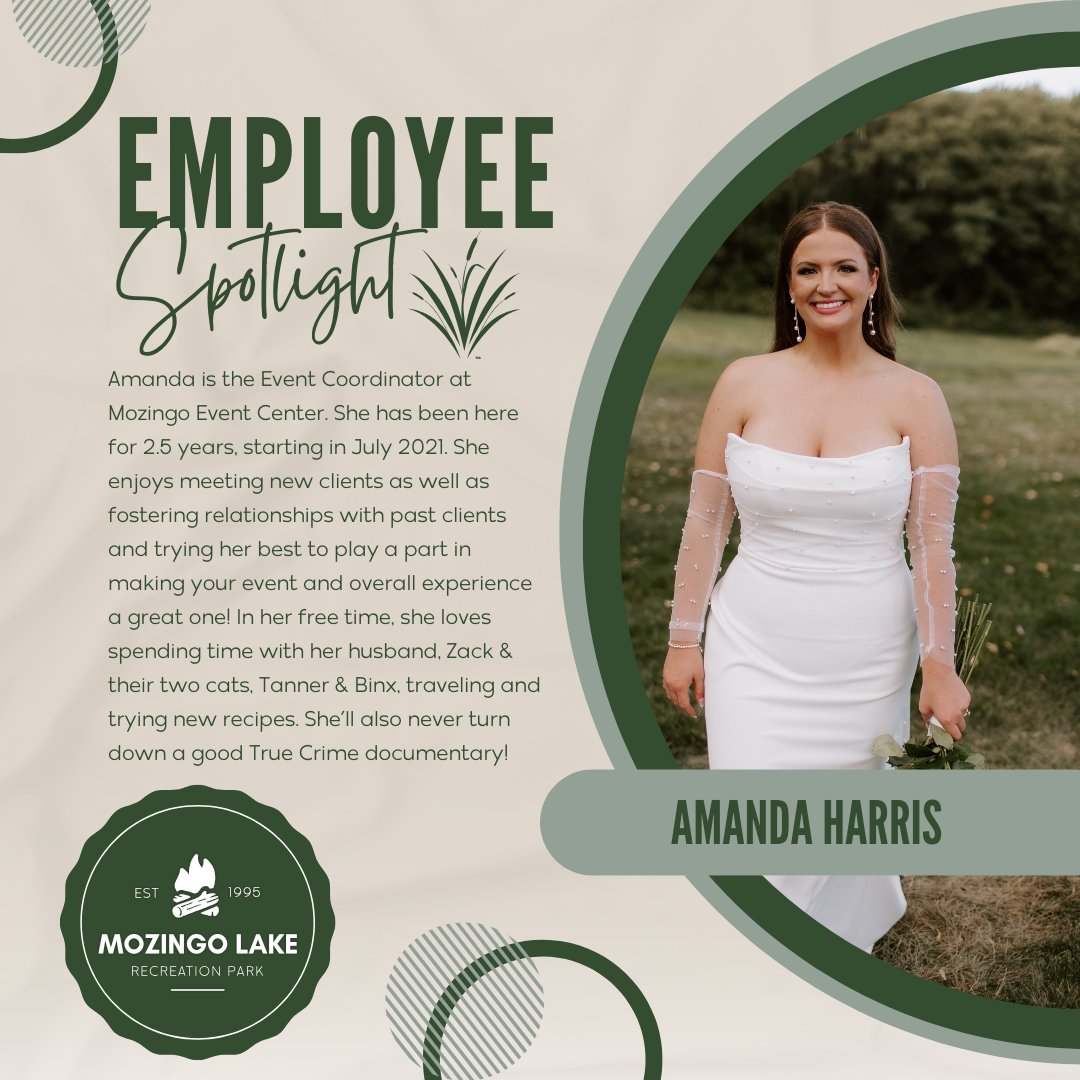 Meet Amanda Harris, the driving force behind unforgettable events at Mozingo! 🌟
