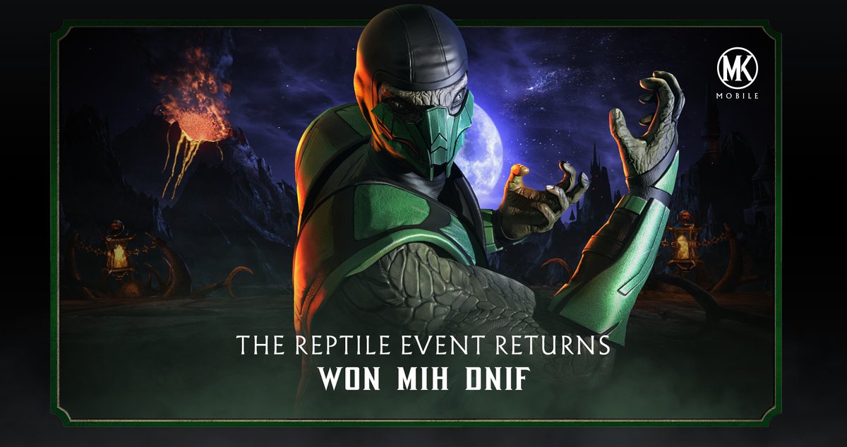 MKMobileGame's tweet image. The Klassic Reptile Event has returned! Catch Outworld's loyal servent in Quest Mode! #MKMobile