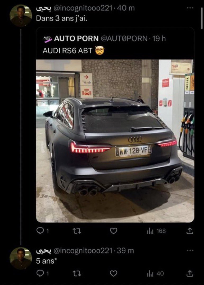 Il est parti voir le prix sur Internet il a rajouté 2 ans