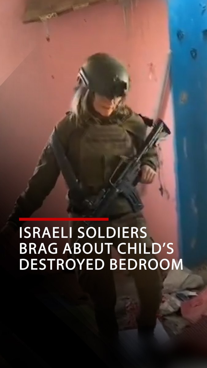 Middle East Monitor on X: "Israeli soldiers film themselves mocking child's destroyed bedroom Israeli soldiers film themselves bragging about a destroyed children's room in Gaza. Since 7 October, Israel has killed over 23,000 Palestinians in Gaza, including ...