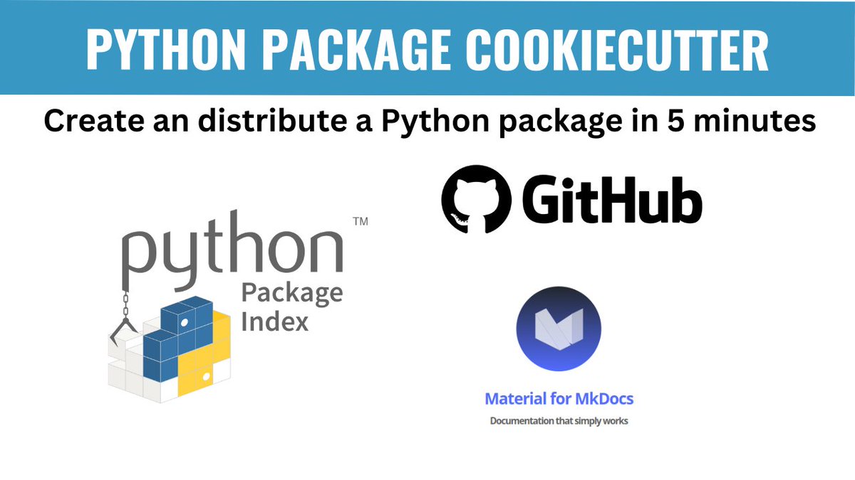 giswqs's tweet photo. 📦 Want to create and distribute a Python package quickly? Check out this tutorial video to learn how to use a cookiecutter template. In just minutes, you'll have your package available on PyPI and a fully functional documentation website. 🚀

Video: https://t.co/AFtEkO7Rh8
GitHub: https://t.co/zleMf5Hxfw

#python #opensource