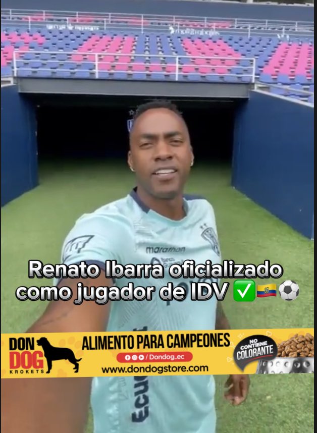 🚨OFICIAL: #RenatoIbarra oficializado como nuevo jugador de #IDV. El futbolista actuó el año anterior en #LDU. Gran contratación ✅🇪🇨✍️⚽️ [INFORMACIÓN] #DonDog 
📸 Video de #IDV