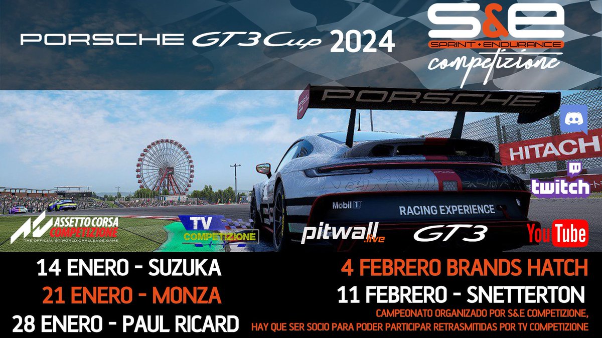 Y después del parón Navideño, volvemos en @SCompetizione a la carga y de que manera. Nada menos que con el Porsche Cup!! Quién será el mejor domador para esta Bestia Parda? Lo veremos en @Tvcompetizion Te atreves??