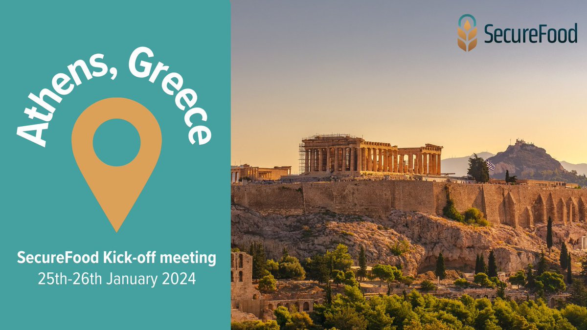 The SecureFood partners are currently preparing for our kick-off meeting on January 25th-26th. It will be hosted by <a href="/EURODYN_Careers/">EUROPEAN DYNAMICS</a> in Athens, Greece.  

We are looking forward to seeing you all there! Stay tuned for more updates.

🌾🍅 🐟 🥛