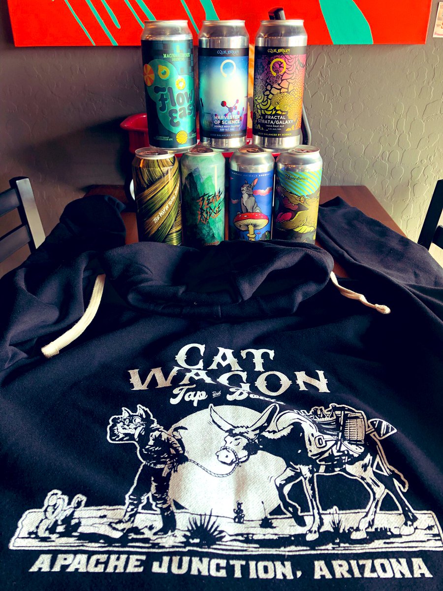 CatWagon_Tap's tweet photo. Friday!! We have hoodies and we have beer (@trippinganimals @HopButcher @EQBrewery ). Why aren’t you here!?! https://t.co/dUjYt9cZYA