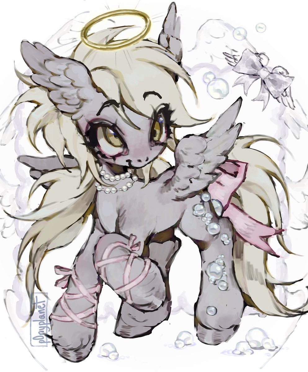 p0nyplanet's tweet photo. 🫧🫧 angel derpy #mlp https://t.co/4NiBuJBkph