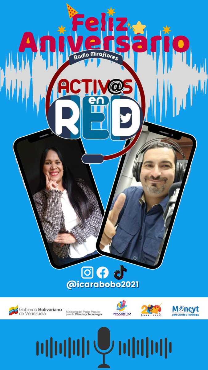 negra_mila's tweet photo. #14Ene
¡Felicidades por otro año de éxitos y logros, Activos en Red! Celebrando su #4AñosActivosEnRed 🎉🥳

@NicolasMaduro @Gabrielasjr @LaRosaInfoVE  @icarabobo2021 @elianapnat @Mincyt_VE @brigadasCHCH @SomosRMNoticias @InfocentroOce @enunclicvlc https://t.co/xcHRecQMFj