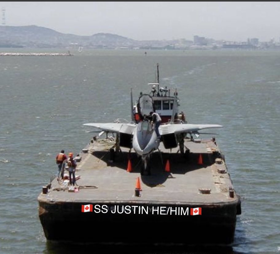 midnightriderV2's tweet photo. Breaking: Justin Trudeau is sending our Liberal Class strike force carrier to the Red Sea to help Britain and the U.S protect international shipping. ETA is expected for June of 2028. https://t.co/C4wB4gPxII