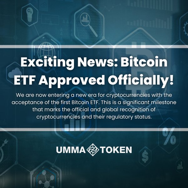 ummatoken's tweet photo. 🚀📈 Exciting News: Bitcoin ETF Approved Officially! 🎉🌍

🔥 We are now entering a new era for cryptocurrencies with the acceptance of the first Bitcoin ETF. This is a significant milestone that marks the official and global recognition of cryptocurrencies and their regulatory status. 📣🌐

💼 What is an ETF? 🤔
ETFs, or Exchange-Traded Funds, are investment funds that enable users to trade Bitcoin and capitalize on its price movements. What's great about ETFs is that they eliminate the challenges of storing and managing digital wallets, making it easier for investors to participate in the crypto market. 💰💻

📈 Potential Implications: 📊💼
This decision holds immense potential, as it could pave the way for substantial institutional investments in the crypto space. Many analysts view this as a promising start to a bullish market trend. 📈🚀💼

Remember, knowledge is power, so keep learning, exploring, and seizing opportunities in this ever-evolving crypto landscape. 📚🔍💡

#Bitcoin #ETF #Cryptocurrency #Investment #Blockchain #FinancialFreedom #EmbraceTheFuture