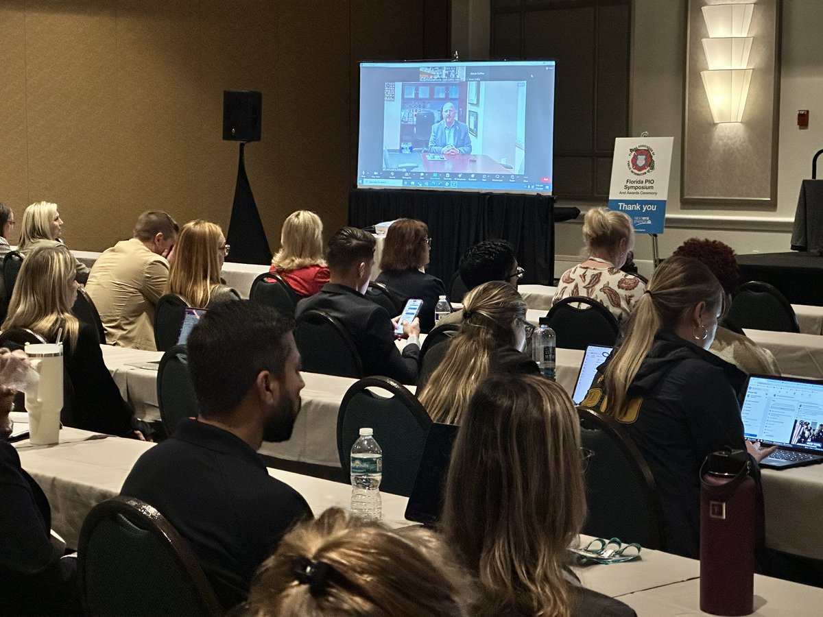 coreydierdorff's tweet photo. Having an amazing time in Orlando for the annual @FloridaPIOs symposium. It’s great to hear from @KevinGuthrieFL from Tallahassee updating a full room of PIO’s from across the state. https://t.co/yhzM1X348L