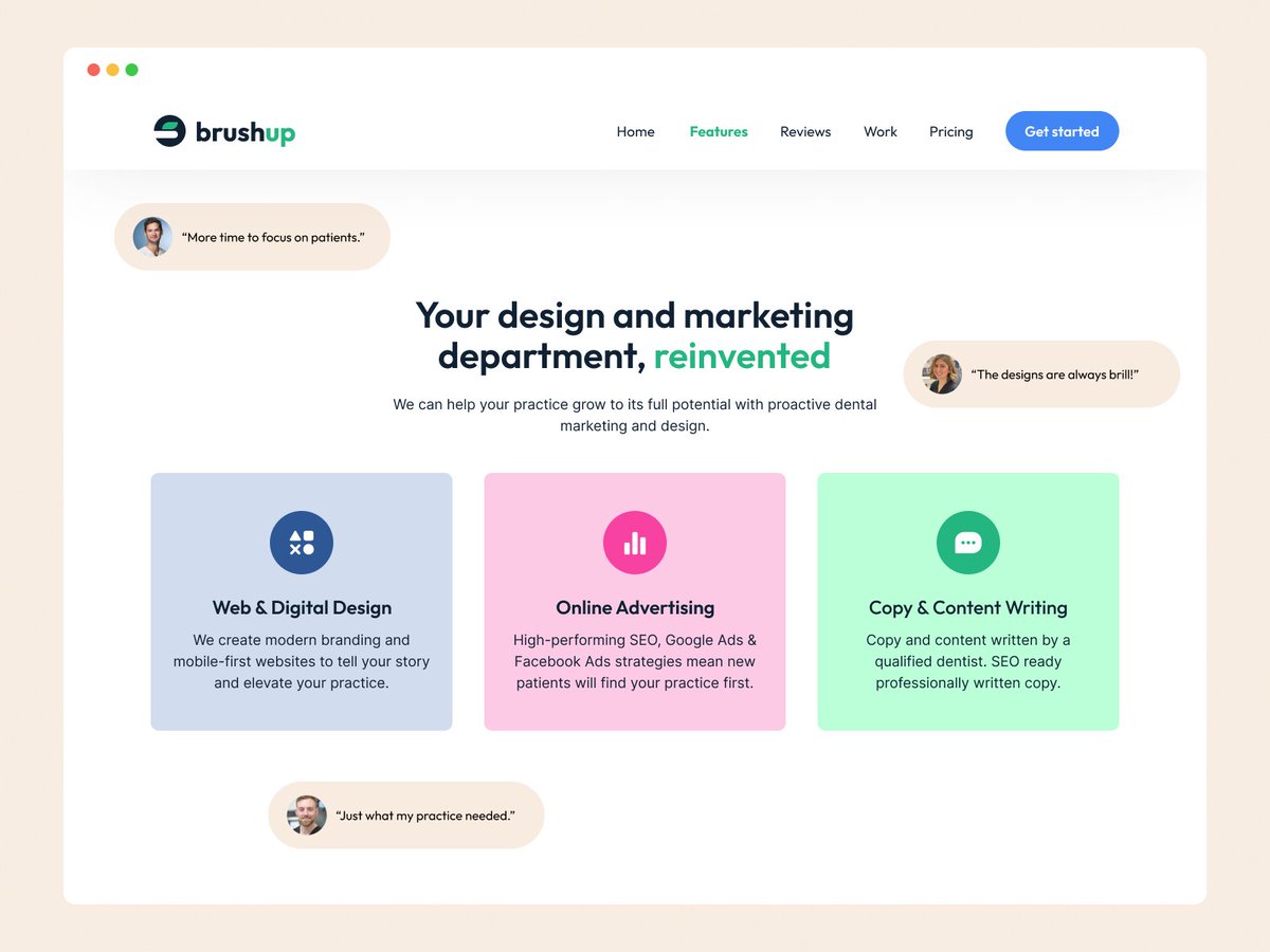 k0te88's tweet photo. Brand and website design for a dental design subscription service.

#daretoshare24 #webflow #relumelibrary

https://t.co/Xlm99m7c9Q https://t.co/FBix8yqVOL