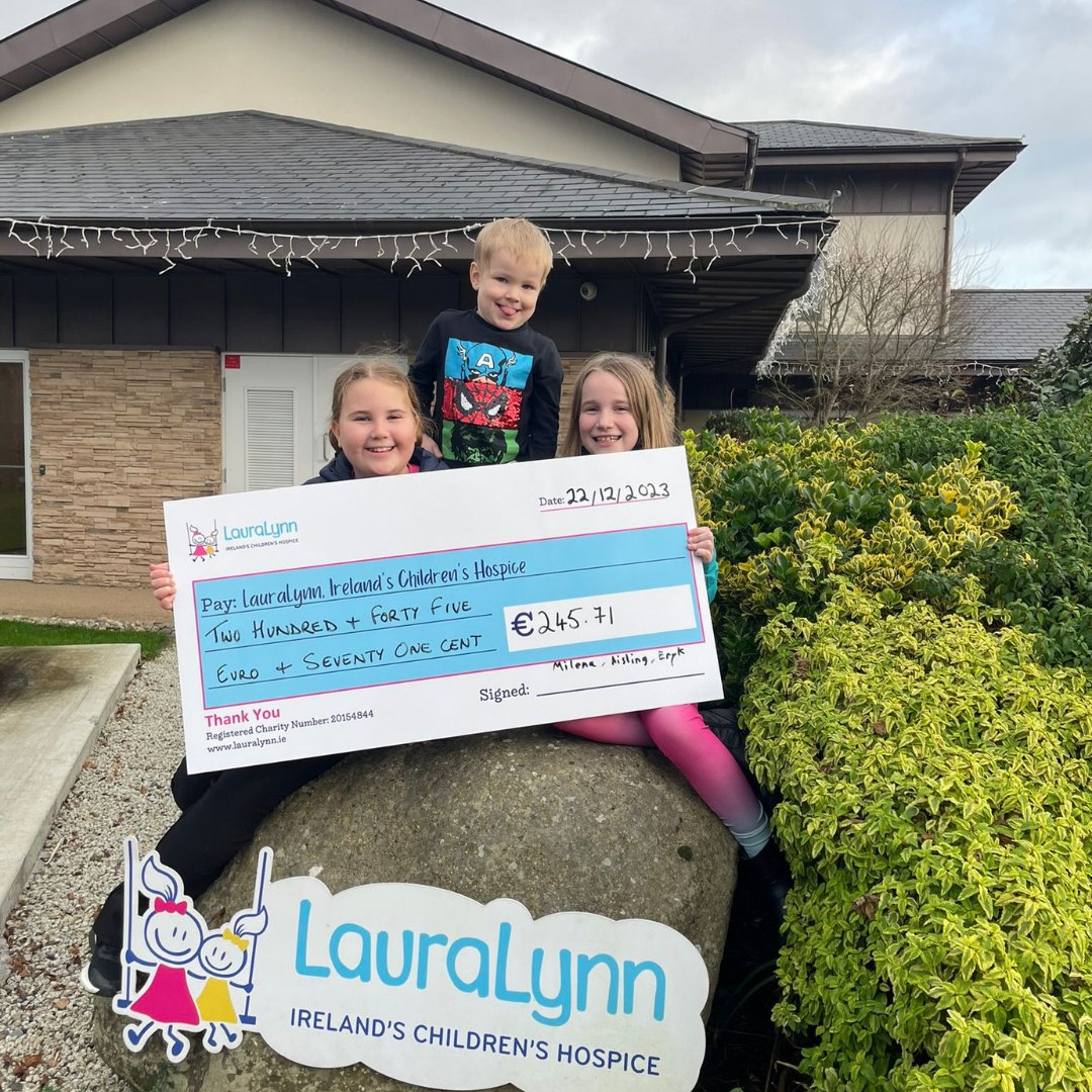 LauraLynnHouse's tweet photo. Thank you Aisling, Eryk, and Milena for organising a bake sale in December to support LauraLynn and the ISPCA. Your generosity and dedication are truly inspiring. Let's give a round of applause for these amazing community heroes! ❤️🧁🙏 #ThankYou #CommunityHeroes https://t.co/SseRovzv1o