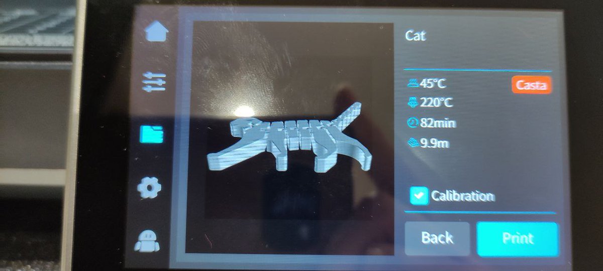 Sanva's tweet photo. Hi @Creality3dP ! I've recently bought a K1, and I love it. But, something that I'm unable to find... what is that "Casta" material? (That Cat comes with the printer). https://t.co/FKeqPiCqhT