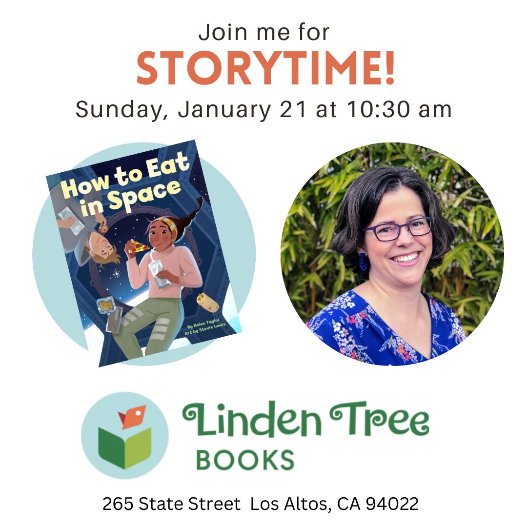 Helen Taylor 📚 (@heyhelentaylor) on Twitter photo Bay Area friends, I would love to see your smiling faces at <a href="/LindenTreeBooks/">Linden Tree Books</a> next weekend... Storytime + show-and-tell with real space food = fun! #howtoeatinspace Bay Area friends, I would love to see your smiling faces at <a href="/LindenTreeBooks/">Linden Tree Books</a> next weekend... Storytime + show-and-tell with real space food = fun! #howtoeatinspace