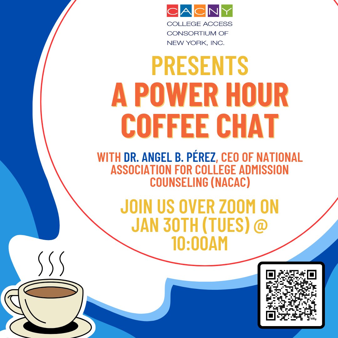 📰Angel B. Pérez is back in the house! Former CACNY member &amp; current CEO of NACAC, Angel B. Pérez, is excited to talk to our members about educational policies, action steps, and how we can best support students with a successful transition through college. 

Register today!