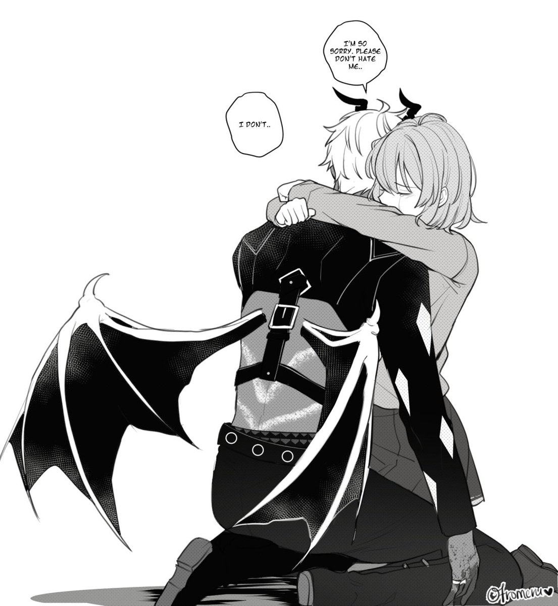 ‼️TW: Blood‼️

Just felt like drawing yandere Mammon 😳