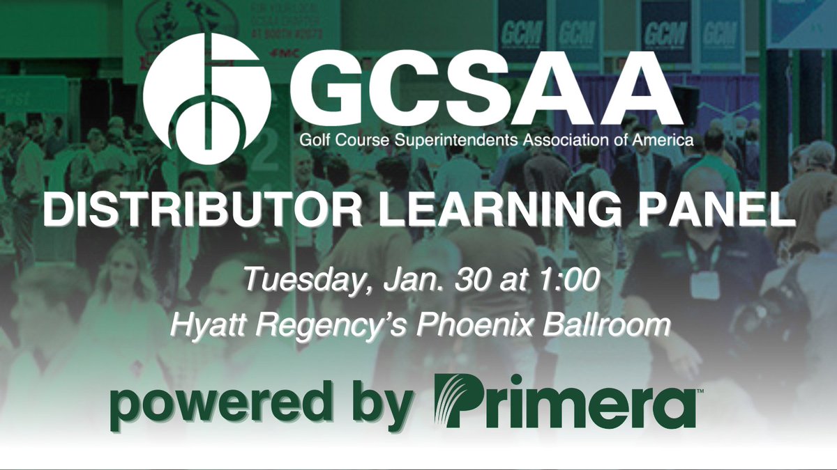 We are just a few weeks away from the <a href="/GCSAAConference/">GCSAA Conference and Trade Show</a>! 🌟 Don't miss out on the innovative learning panel for Distributors. Join us on Tues, Jan 30th, at the Hyatt Regency Phoenix Ballroom.  Gain valuable insights and strengthen your network. gcsaaconference.com/education/dist…