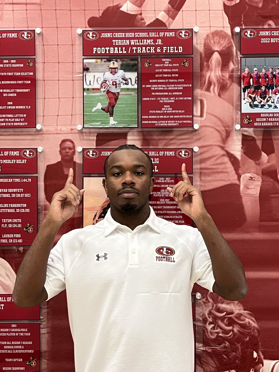 Terian Williams II "The Playmaker " (@t_williamsd1) on Twitter photo I finally had the opportunity to visit my high school ā¦<a href="/FCS_JCHS/">Johns Creek High</a>ā© my first visit since being inducted into the Hall Of Fame for ā¦<a href="/JohnsCreekHSFB/">Johns Creek FB</a>ā© and ā¦@JohnsCreekTrack Thanks Family ā© Iām truly honored and humbled for the recognition ā¤ļø#Playmaker #Gladiator I finally had the opportunity to visit my high school ā¦<a href="/FCS_JCHS/">Johns Creek High</a>ā© my first visit since being inducted into the Hall Of Fame for ā¦<a href="/JohnsCreekHSFB/">Johns Creek FB</a>ā© and ā¦@JohnsCreekTrack Thanks Family ā© Iām truly honored and humbled for the recognition ā¤ļø#Playmaker #Gladiator