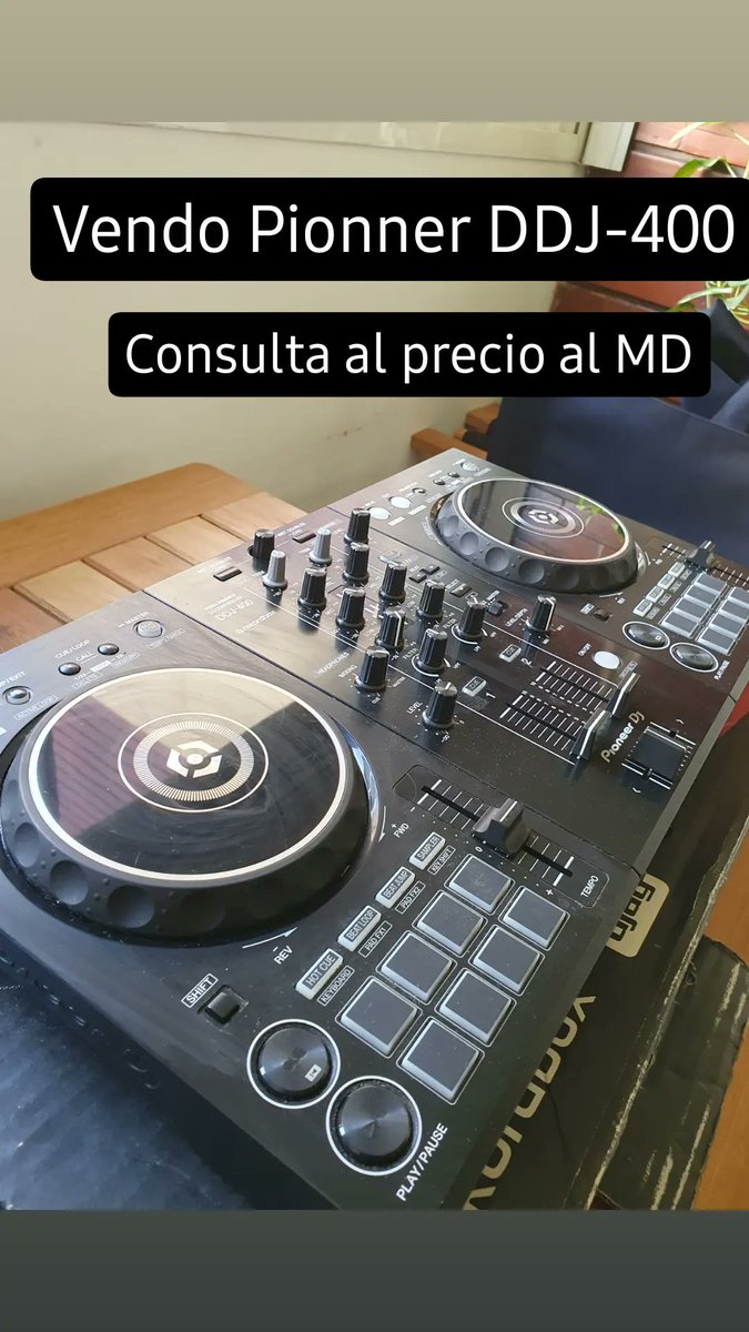 FacuVazquez1's tweet photo. Vendo controlador Pionner DDJ-400, Consulta al MD. Me ayudan con un RT, gracias!! https://t.co/NSRm1qU6HM