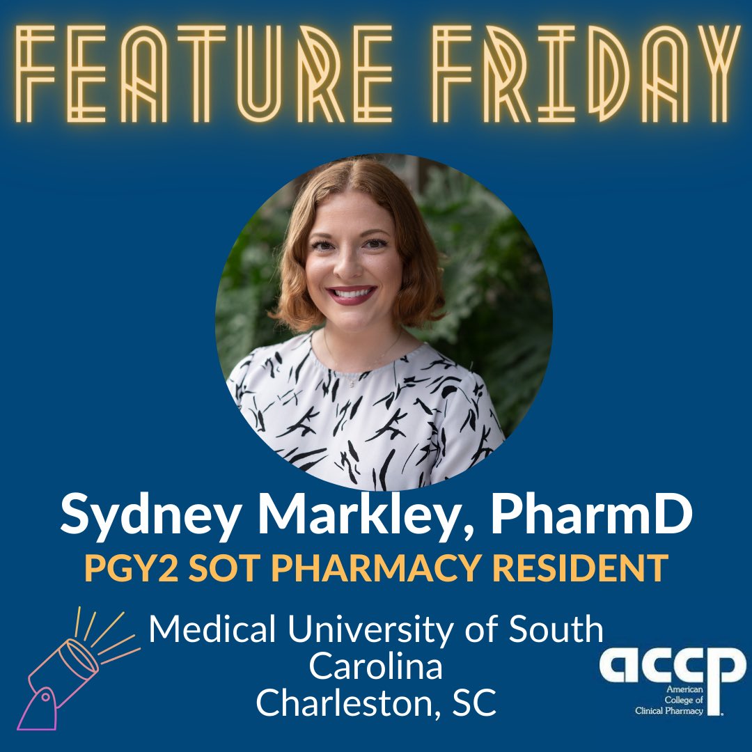 TxpPRN's tweet photo. #FeatureFriday🔦 ✨Sydney Markley is a PGY2 in SOT at Medical University of South Carolina. Please check out her podcast episode on the use of Dr novo belatacept-based immunosuppressive after lung transplantation on the mTOR You Know podcast, available on Apple and Spotify! 🫁💉 https://t.co/fZh1vYuNLB